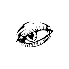 vector illustration of seductive eyes