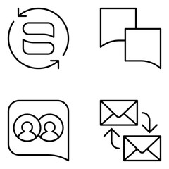 Communication Vector Line Icons