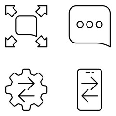Communication Vector Line Icons