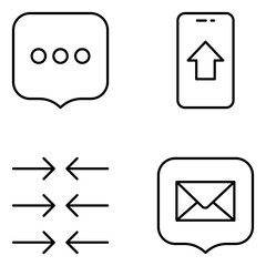 Communication Vector Line Icons