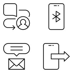Communication Vector Line Icons