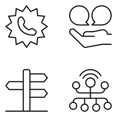 Communication Vector Line Icons