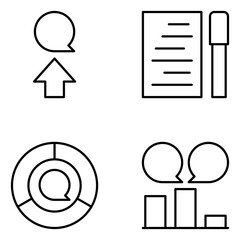 Communication Vector Line Icons