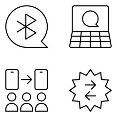 Communication Vector Line Icons