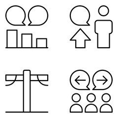 Communication Vector Line Icons