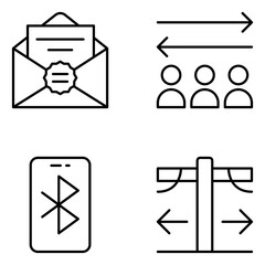 Communication Vector Line Icons