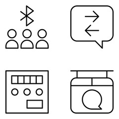 Communication Vector Line Icons