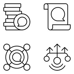 Communication Vector Line Icons