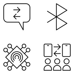 Communication Vector Line Icons