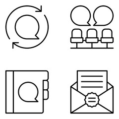 Communication Vector Line Icons
