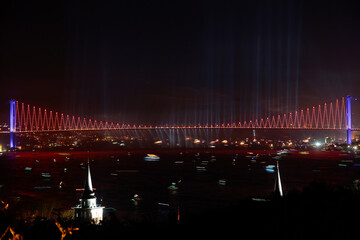 15 July Martyrs Bridge in the Sunset Photo, Beylerbeyi Uskudar, Istanbul Turkiye