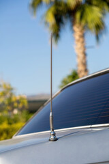 It's a vintage car antenna. Metal car antenna