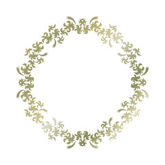 素材_フレーム_ゴールドの豪華な雰囲気の飾り枠。シンプルで高級感のある囲みのデザイン。文字無し