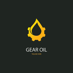 Design logo template. Gear oil concept vector