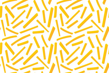seamless pattern of french fries- vector illustration