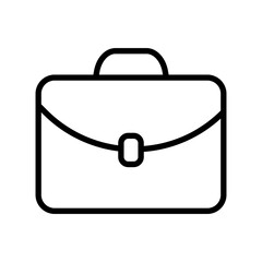 Briefcase icon. Business bag icon. Suitcase, portfolio symbol, linear style pictogram isolated on white.