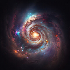 spiral galaxy in space