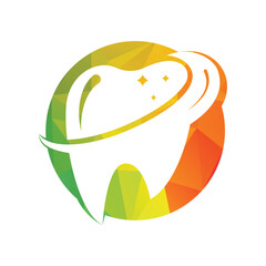 Dental logo Png design. Dental Clinic Logo Teeth abstract design png template.	