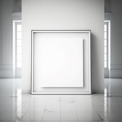 large art frame - picture frame on wall - white frame - gallery style