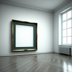 large art frame - picture frame on wall - gold dark frame - gallery style