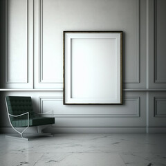 large art frame - picture frame on wall - black white frame - gallery style