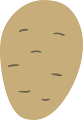 Hand drawn potatoes on a transparent background.
