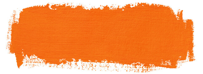 Orange block of paint  isolated on transparent background - obrazy, fototapety, plakaty
