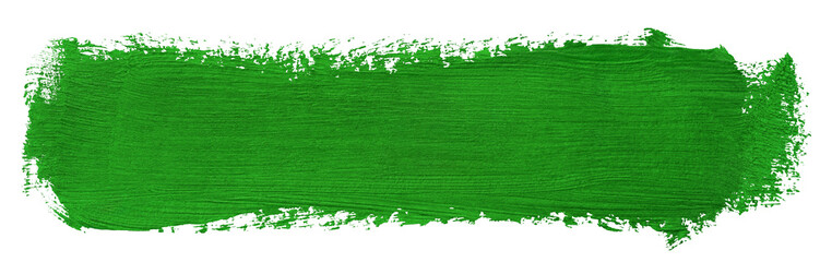 Green stroke of paint isolated on transparent background - 583289074