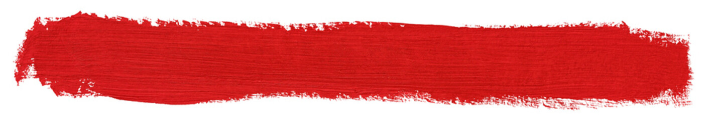 Red line of paint  isolated on transparent background - obrazy, fototapety, plakaty