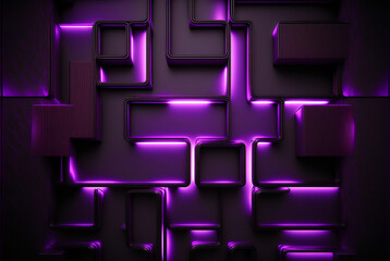 Purple glowing tiles. Futuristic/modern technology background