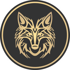 Fototapeta na wymiar Wolf face symbol