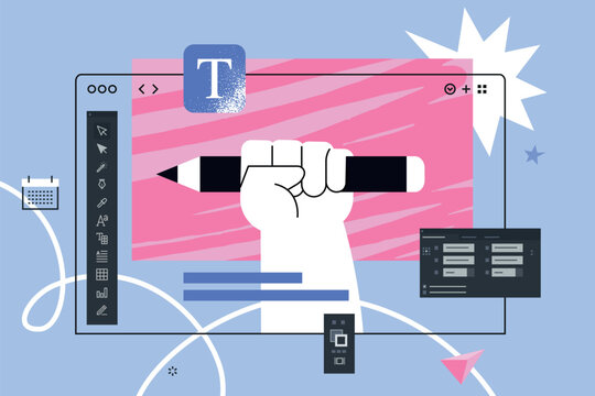 Vector illustration of graphic design. Creative concept for web banner, social media banner, business presentation, marketing material.
