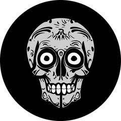 Original circle skull draw