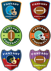 Fantasy Football Emblems and Badges Set