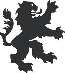 Fototapeta premium Heraldic lion draw