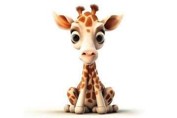 giraffe isolated on white background
