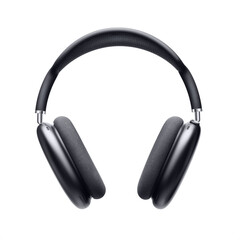 High-quality headphones on a white background. Product or advertising photo of black wireless...