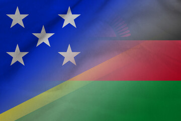 Solomon Islands and Malawi political flag international negotiation MWI SLB