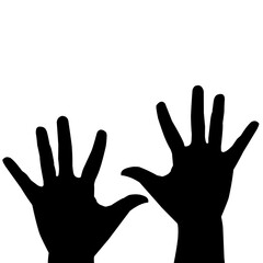 silhouette of hands