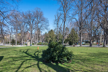 Spring view of Borisova gradina in city of Sofia, Bulgaria
