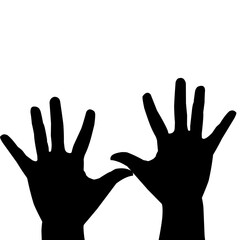 silhouette of hands