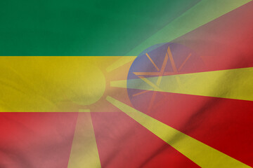 Ethiopia and Macedonia political flag international negotiation  ETH