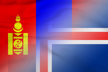 Mongolia and Iceland national flag transborder relations ISL MNG
