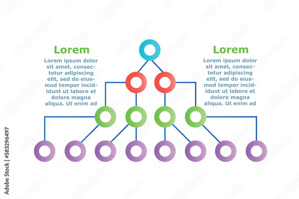 Aufkleber info scheme concept. infographics and data visualization for dashboard. structure of company or orga