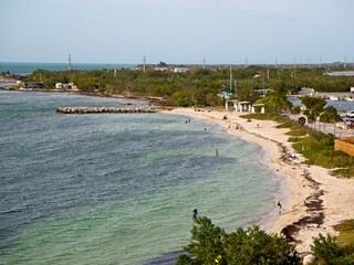 Looking back at Bahia Honda Key, after stopping for a walk along one of the keys along the Overseas Highway between Miami and Key West