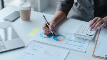 Auditor and the company's bookkeeper jointly review the balance sheet and assets, liabilities and...