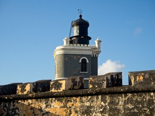 Walking around the grounds of the San Felipe del Morro Castle at the edge of Old San Juan, Puerto Rico