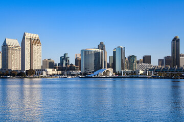 Fototapeta na wymiar San Diego Skyline on a Clear Day