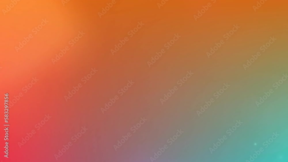 Poster animation of defocused illuminated lens flares moving on colorful gradient background, copy space