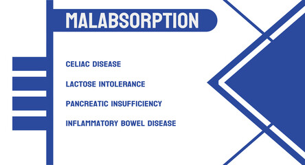 Malabsorption - impaired nutrient absorption in the digestive system.